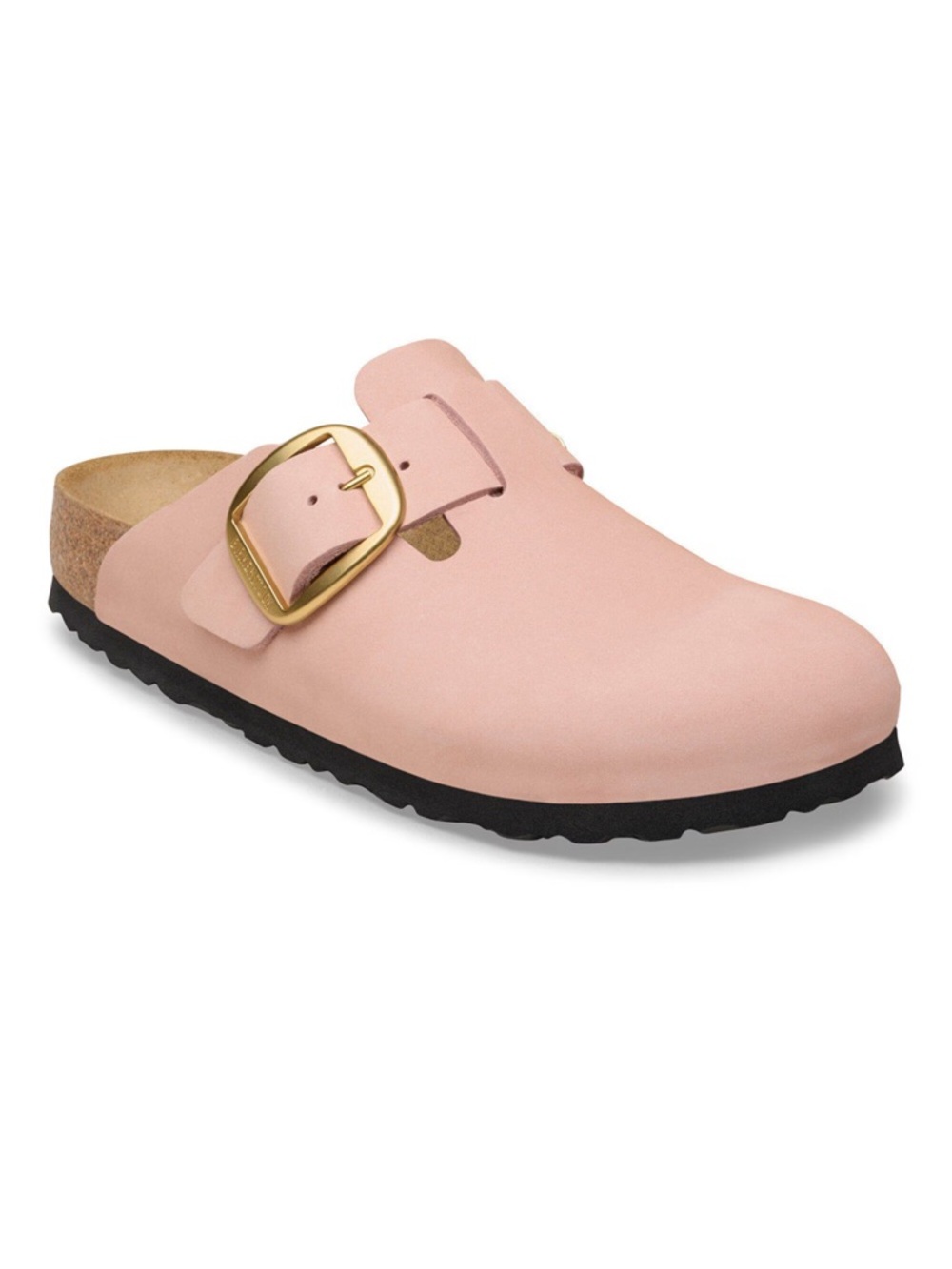 Birkenstock Big Buckle Boston Soft Pink Leather Clog Size 8 or 39 Regular/wide